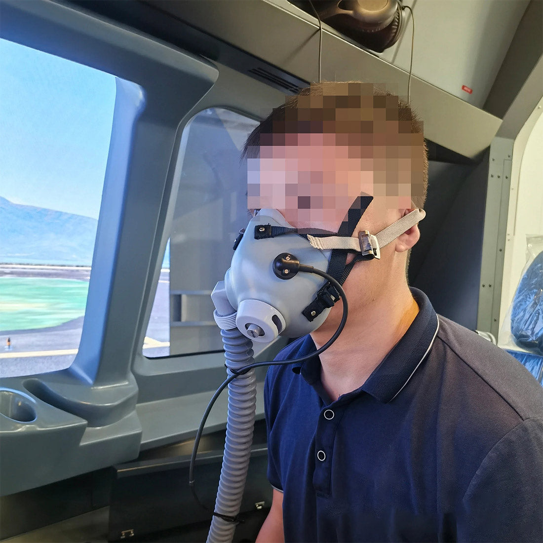 A32X 1/1 Scale Custom-Molded Flight Sim Professional Wearable Oxygen Mask