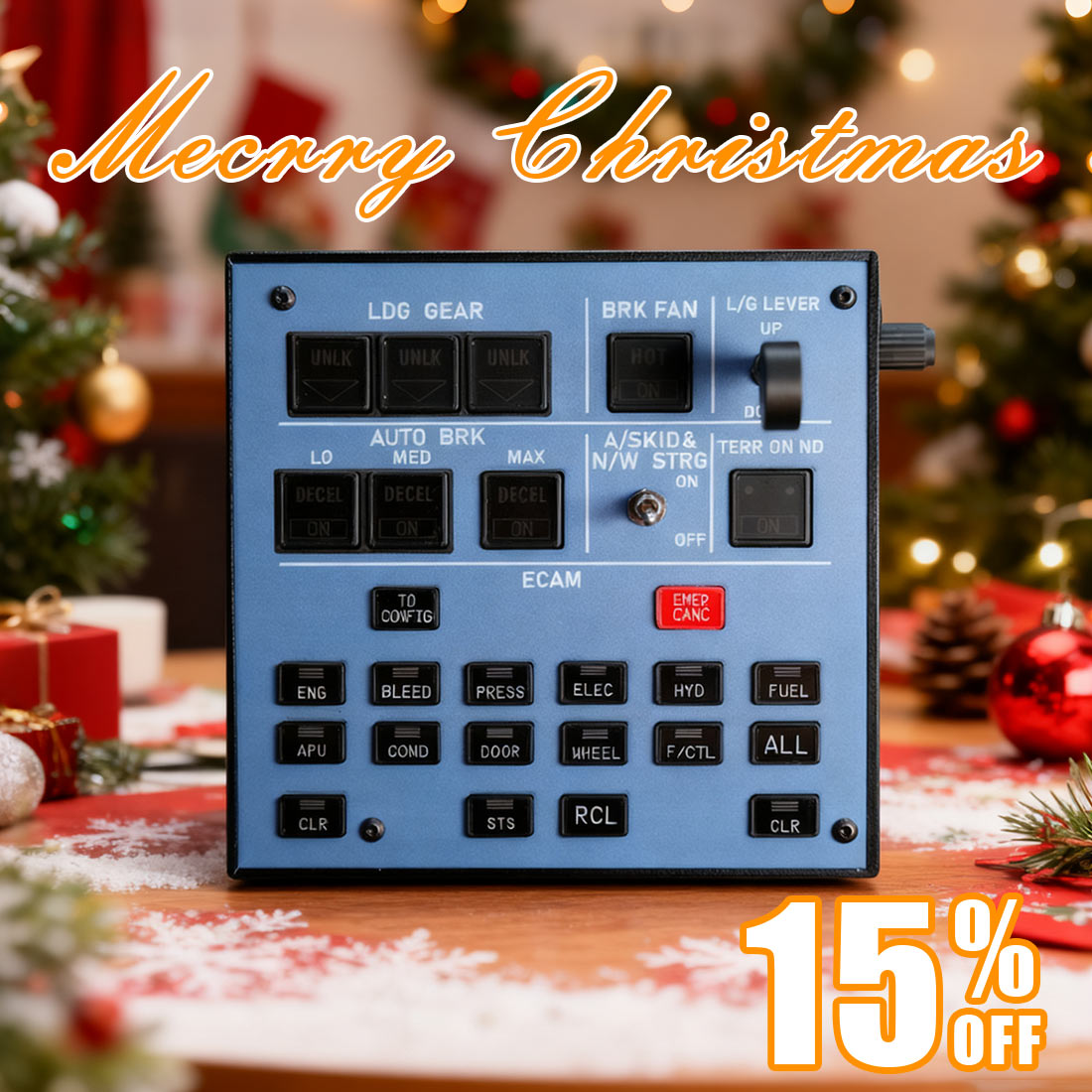 Rowsfire A103 A320/A310/A350/XECAM HOME COCKPIT Landing Gear Indicator Integrated Panel
