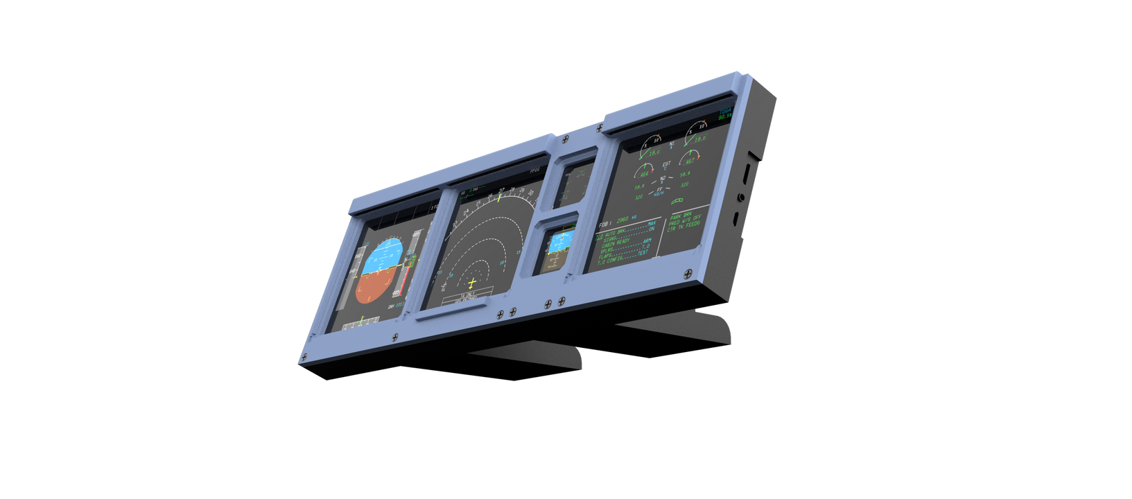 D106 A320/A350/A380 PFD-ND-ECAM-E/WD 4-in-1-Display for MSFS 2020/2024 - Mechdiy