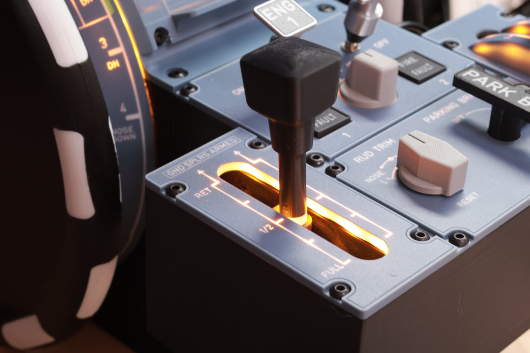 D107 A320/A310/A190 Motorized Throttle-Quadrant for Flight Sim - Backlit Edition - Mechdiy