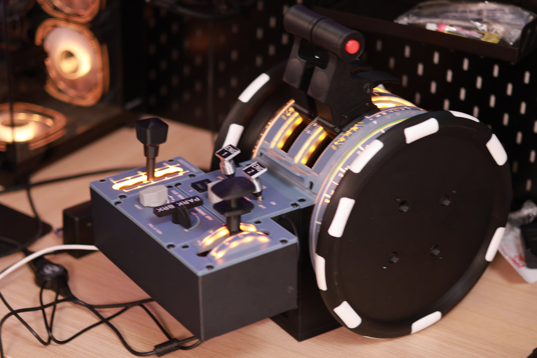 D107 A320/A310/A190 Motorized Throttle-Quadrant for Flight Sim - Backlit Edition - Mechdiy
