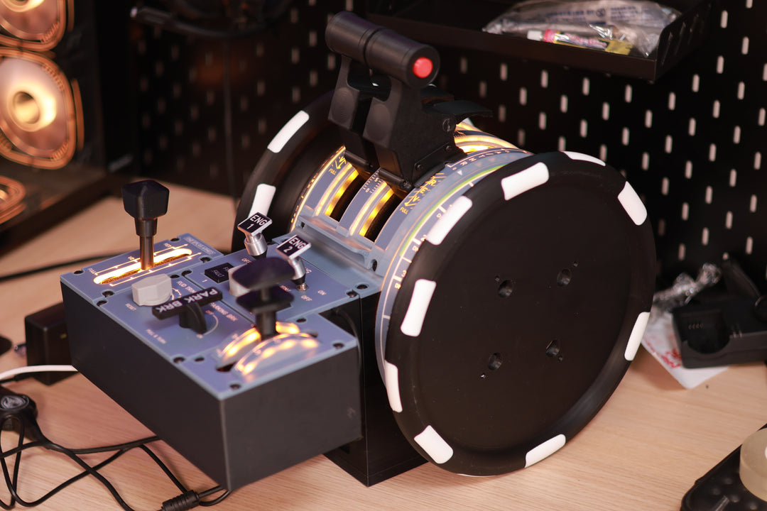D107 A320/A310/A190 Motorized Throttle-Quadrant for Flight Sim - Backlit Edition - Mechdiy