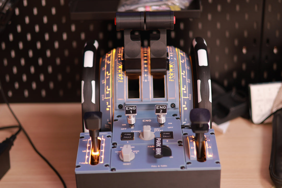 D107 A320/A310/A190 Motorized Throttle-Quadrant for Flight Sim - Backlit Edition - Mechdiy