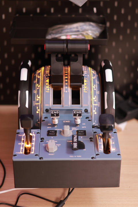 D107 A320/A310/A190 Motorized Throttle-Quadrant for Flight Sim - Backlit Edition - Mechdiy