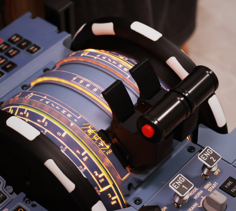 Hoowalt D107 A320/A310/A190 Motorized Throttle-Quadrant for Flight Sim - Backlit Edition - Mechdiy