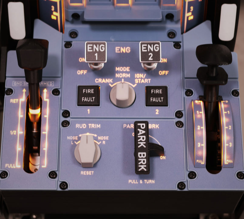Hoowalt D107 A320/A310/A190 Motorized Throttle-Quadrant for Flight Sim - Backlit Edition - Mechdiy