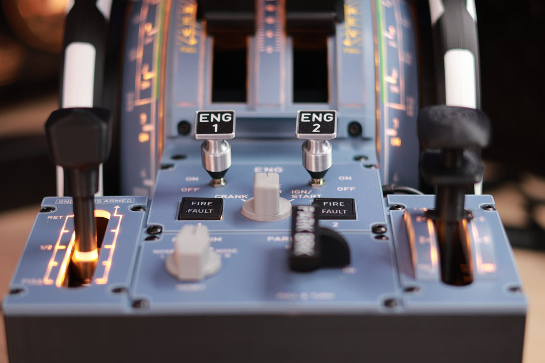 D107 A320/A310/A190 Motorized Throttle-Quadrant for Flight Sim - Backlit Edition - Mechdiy