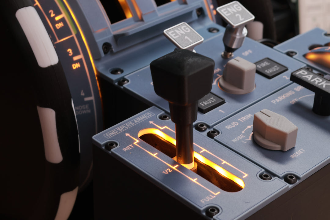D107 A320/A310/A190 Motorized Throttle-Quadrant for Flight Sim - Backlit Edition - Mechdiy