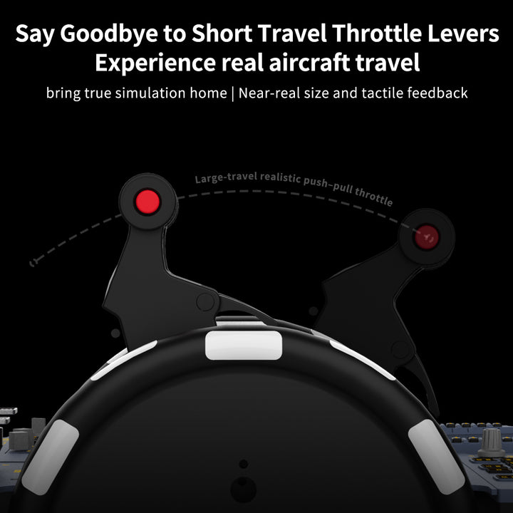 Hoowalt D107 A320/A310/A190 Motorized Throttle-Quadrant for Flight Sim - Backlit Edition - Mechdiy