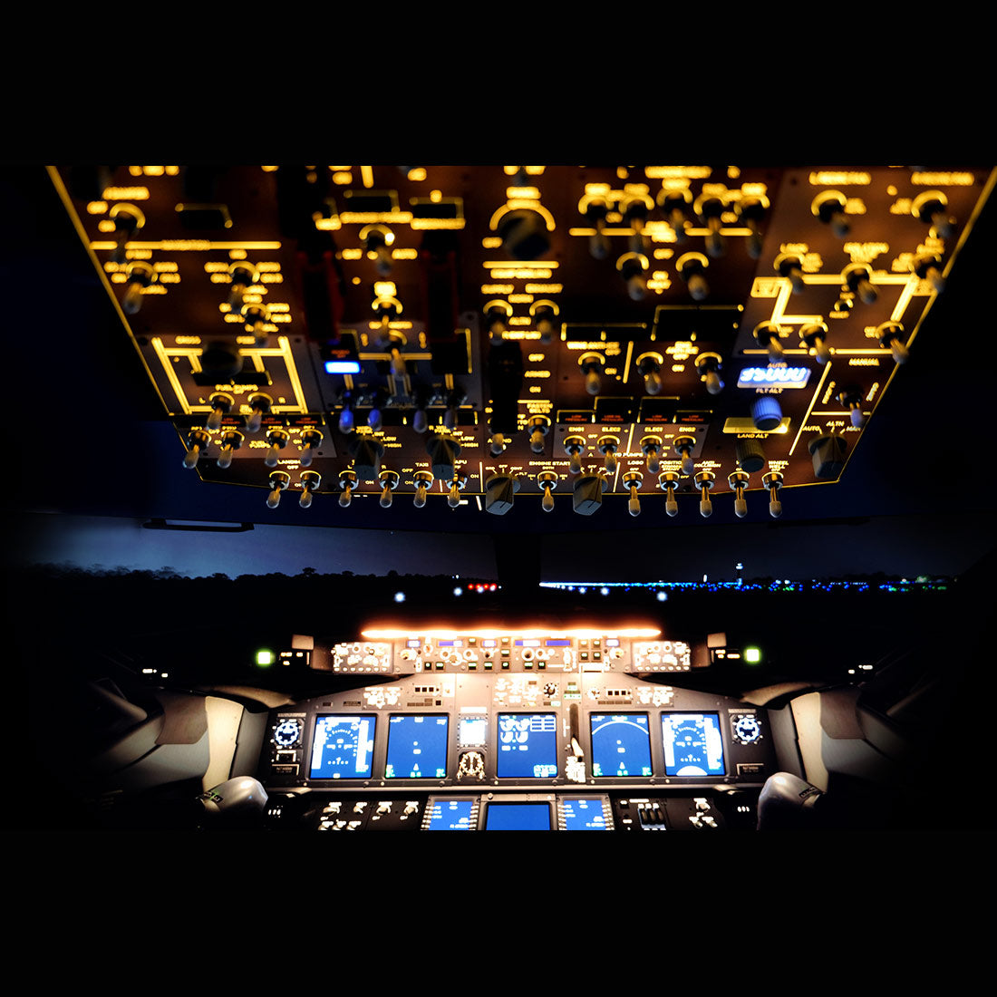 Rowsfire B107 B737 Light OVHD OVERHEAD Panel for MSFS 2020/2024(Pre-Sale) - Mechdiy