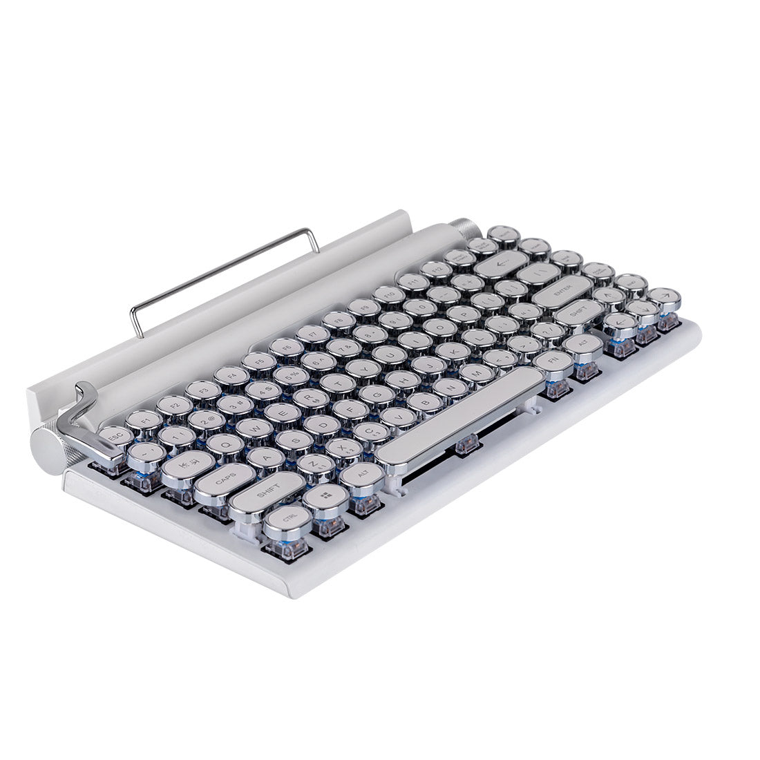 Retro Typewriter Wired Bluethooth Mechanical Keyboard Round