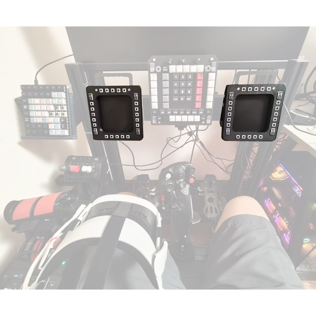 5-Inch 2K 24-Key Fighter Jet MFD-Panel for PC Flight Sims | Mechdiy