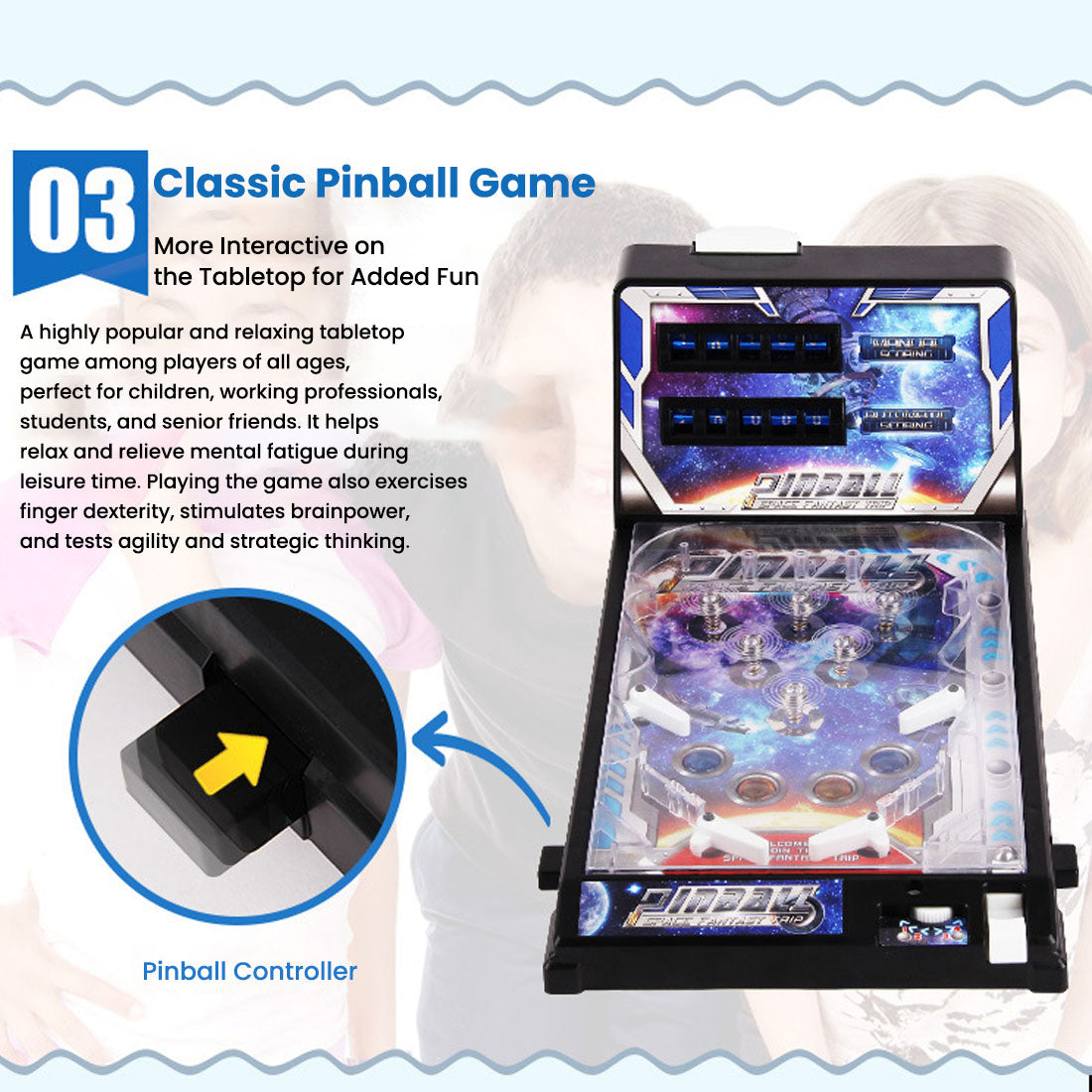 Mini Pinball Game Machine Desktop Ball Shooting Toy | Mechdiy