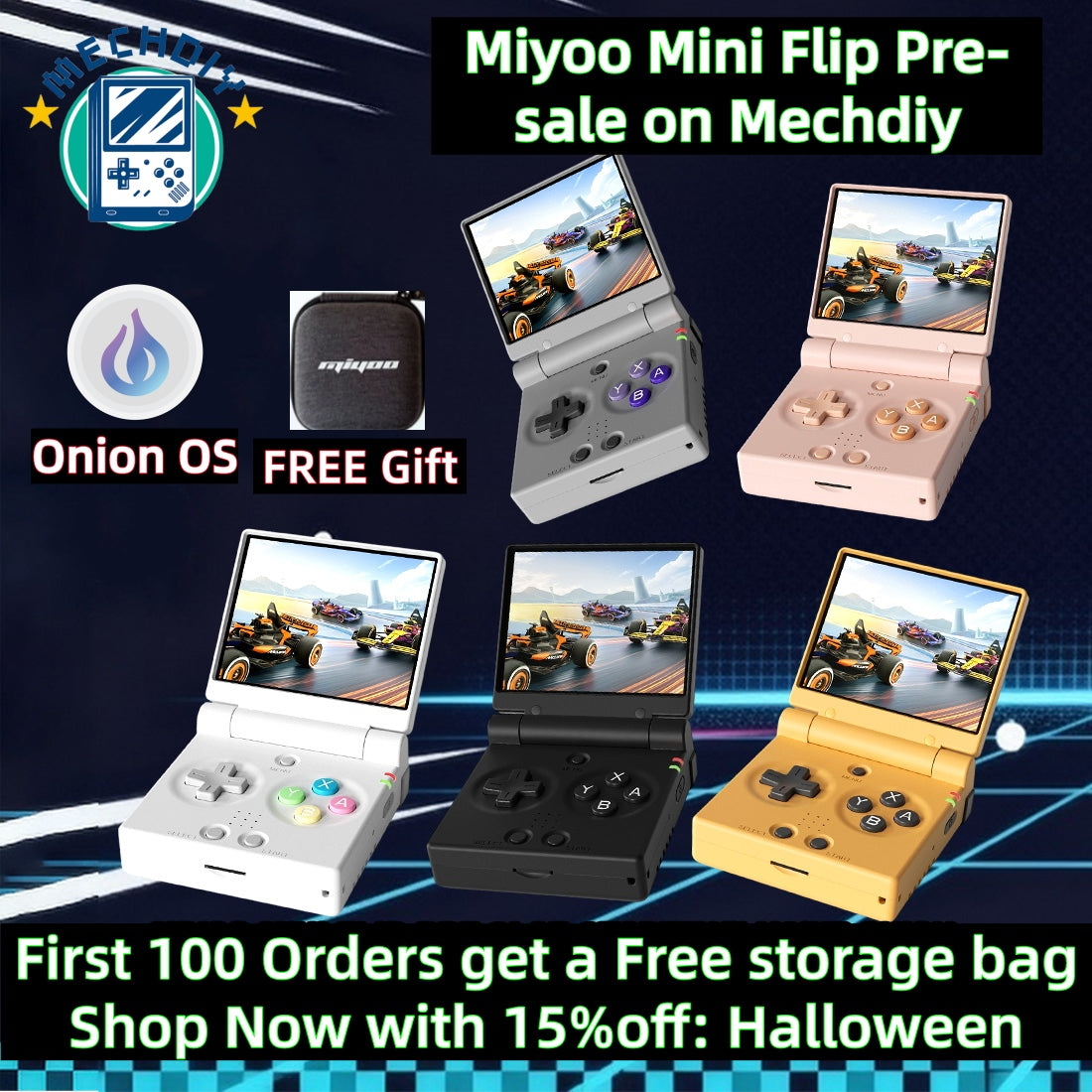 Miyoo Mini Flip Retro Handheld Game Console (Pre-Sale: 30-50days) - Mechdiy