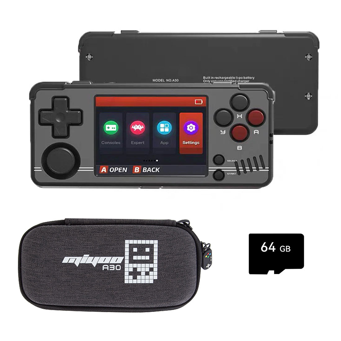 Miyoo A30 Retro Handheld Gaming Console (Spruce OS v2.3.0) | Mechdiy