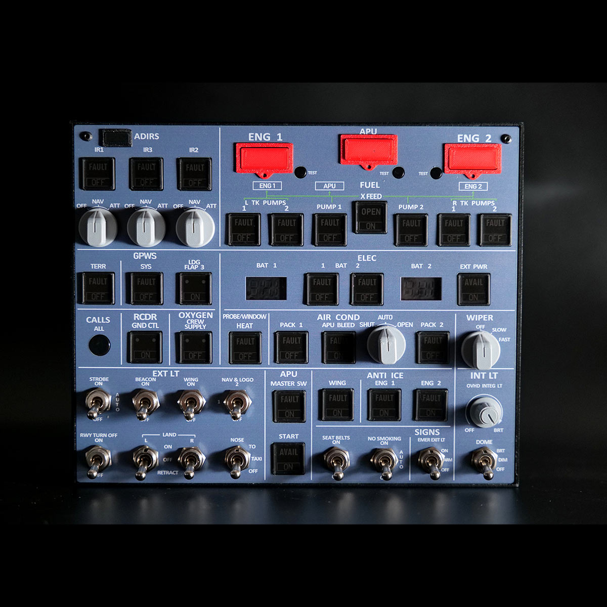Rowsfire A107 A320pro/A320 MAX Light Overhead Panel (OVH)-Presale