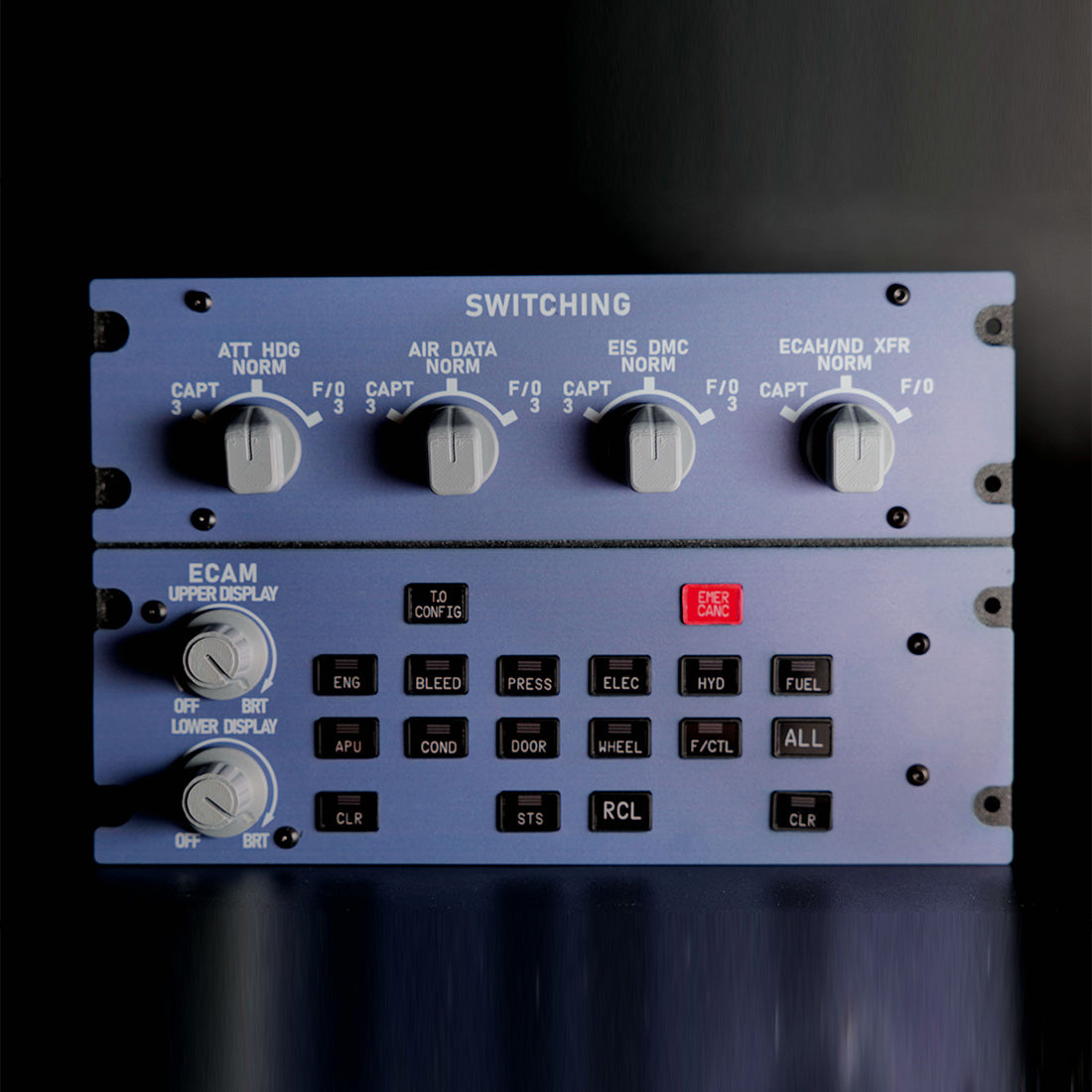 Rowsfire A109 ATT-ADIRS-EIS Integrated Panel (A320/A310/A350) - For MSFS 2020/2024, Fenix, FBW & ini