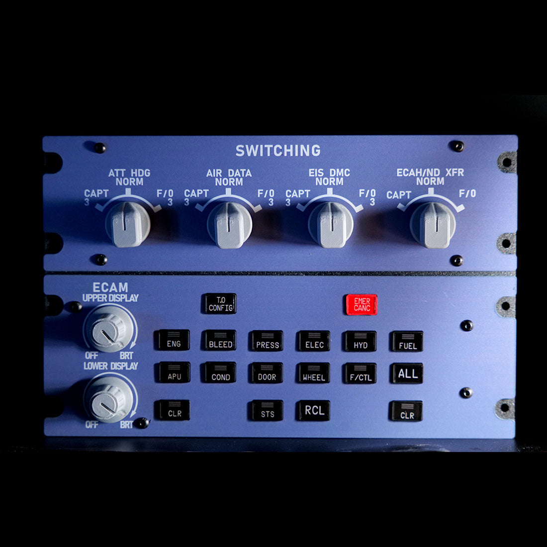 Rowsfire A109 ATT-ADIRS-EIS Integrated Panel (A320/A310/A350) - For MSFS 2020/2024, Fenix, FBW & ini