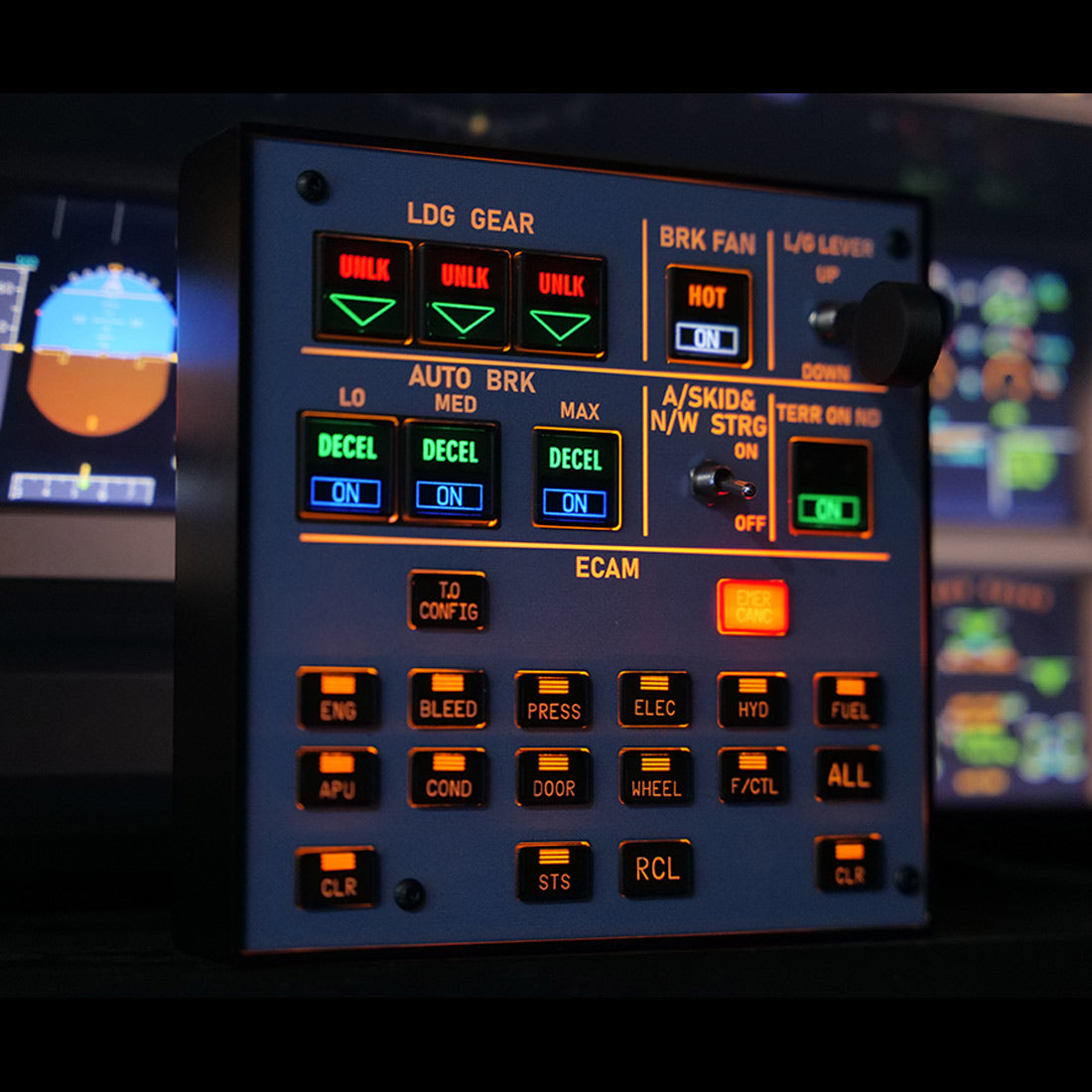 Rowsfire A103 A320/A310/A350/XECAM HOME COCKPIT Landing Gear Indicator Integrated Panel - Mechdiy