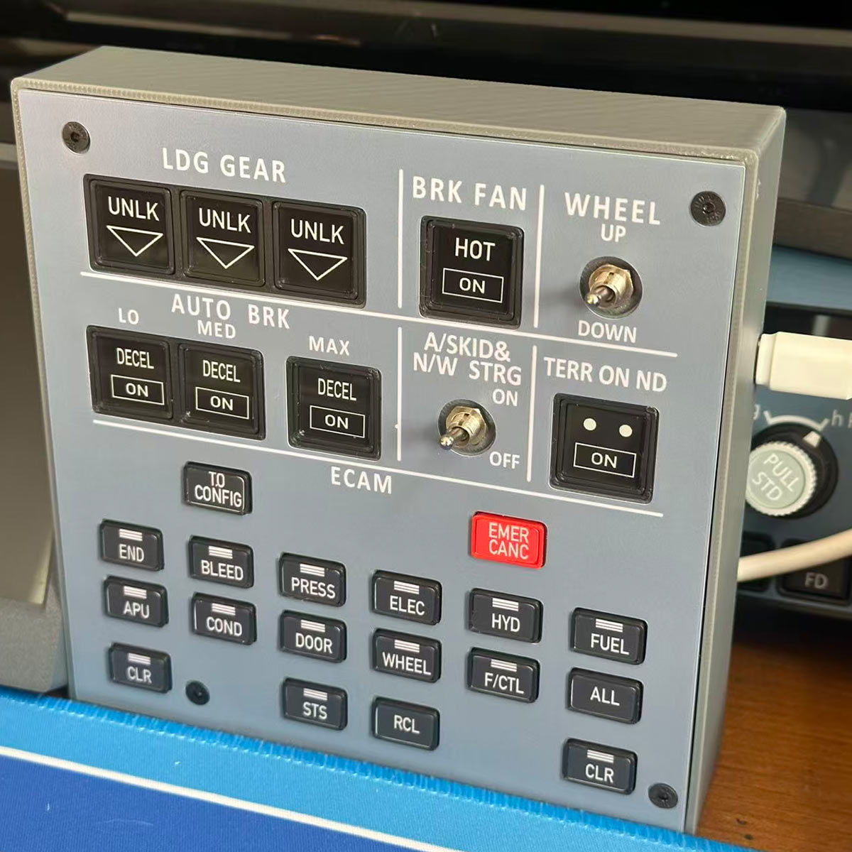 Rowsfire A103 A320/A310/A350/XECAM HOME COCKPIT Landing Gear Indicator Integrated Panel - Mechdiy