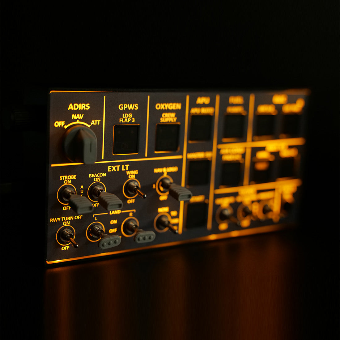 Rowsfire A106 pro A320 pro Light Overhead Panel (OVH) - Backlit+Metal Houseing+Tactile Switches Edition - Mechdiy