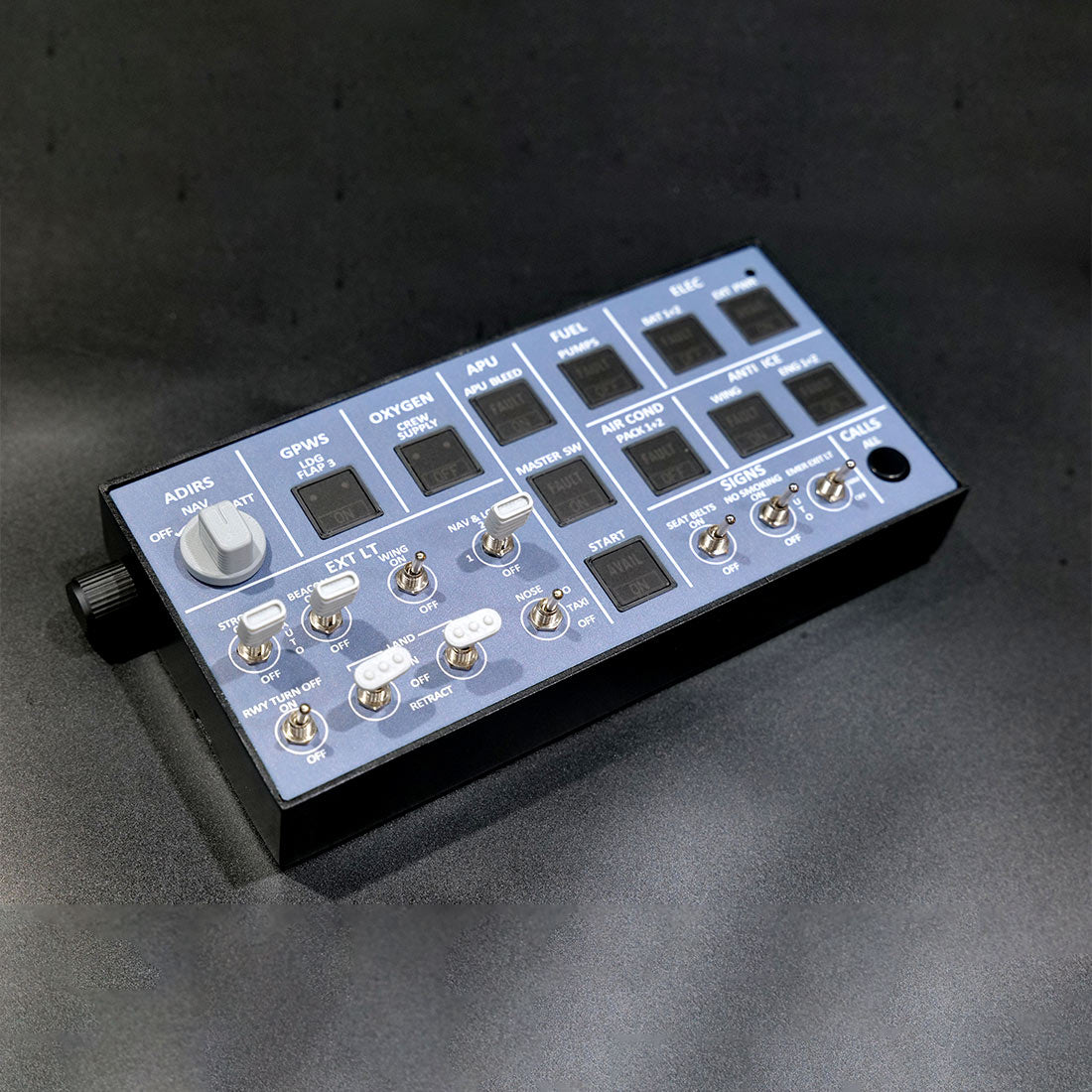 Rowsfire A106 pro A320 pro Light Overhead Panel (OVH) - Backlit+Metal Houseing+Tactile Switches Edition - Mechdiy