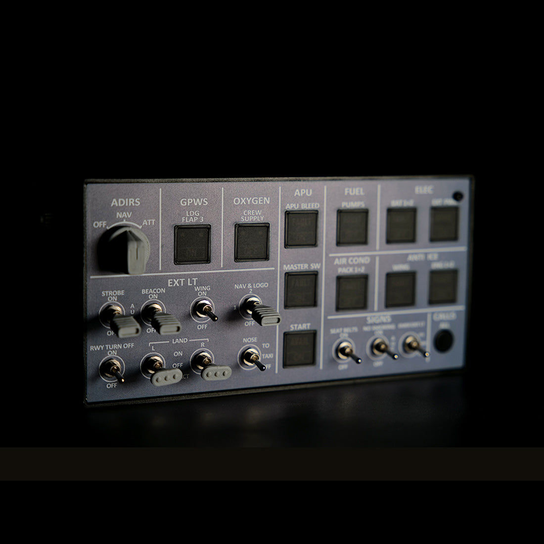 Rowsfire A106 pro A320 pro Light Overhead Panel (OVH) - Backlit+Metal Houseing+Tactile Switches Edition - Mechdiy