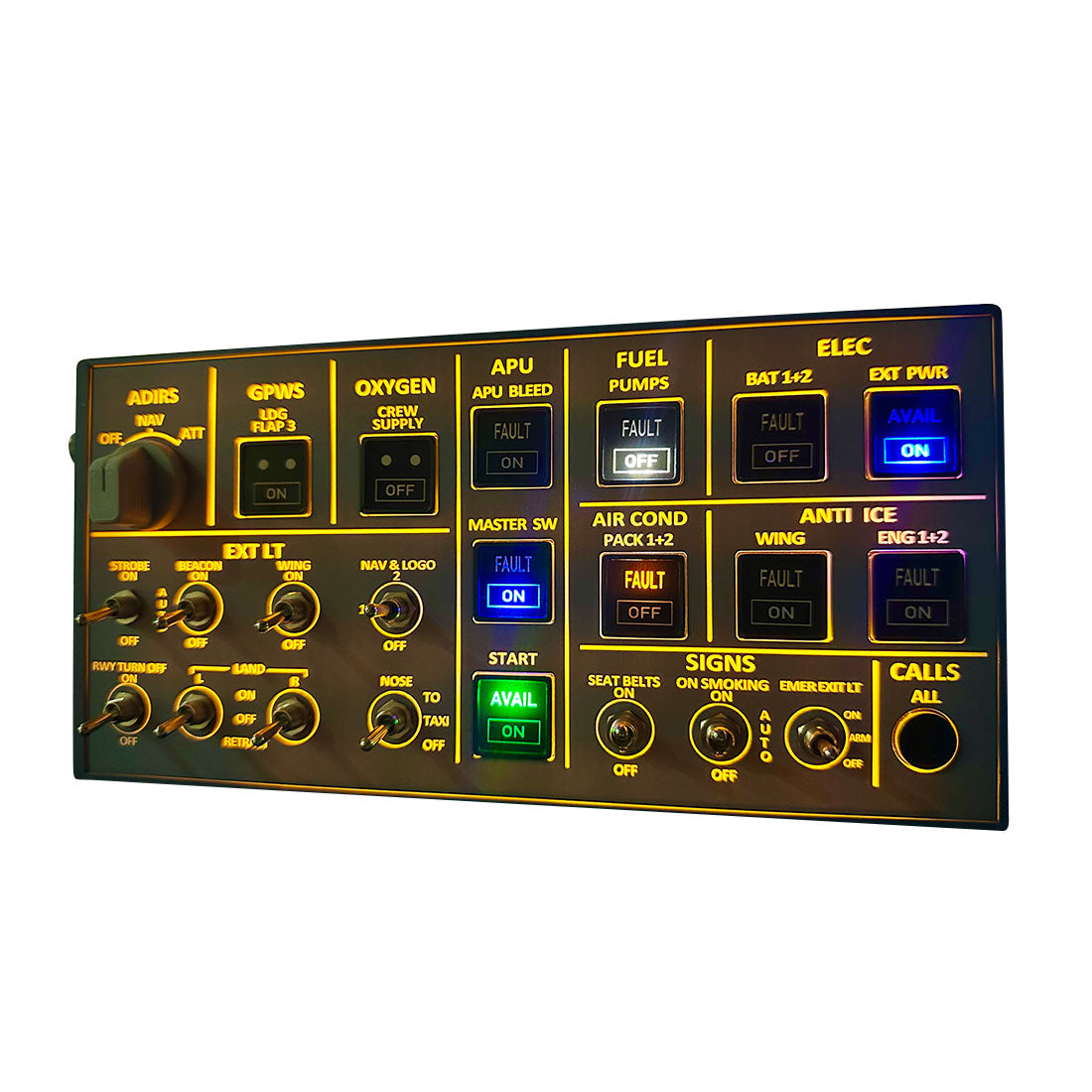 Rowsfire A106 pro A320 pro Light OVH Overhead Panel