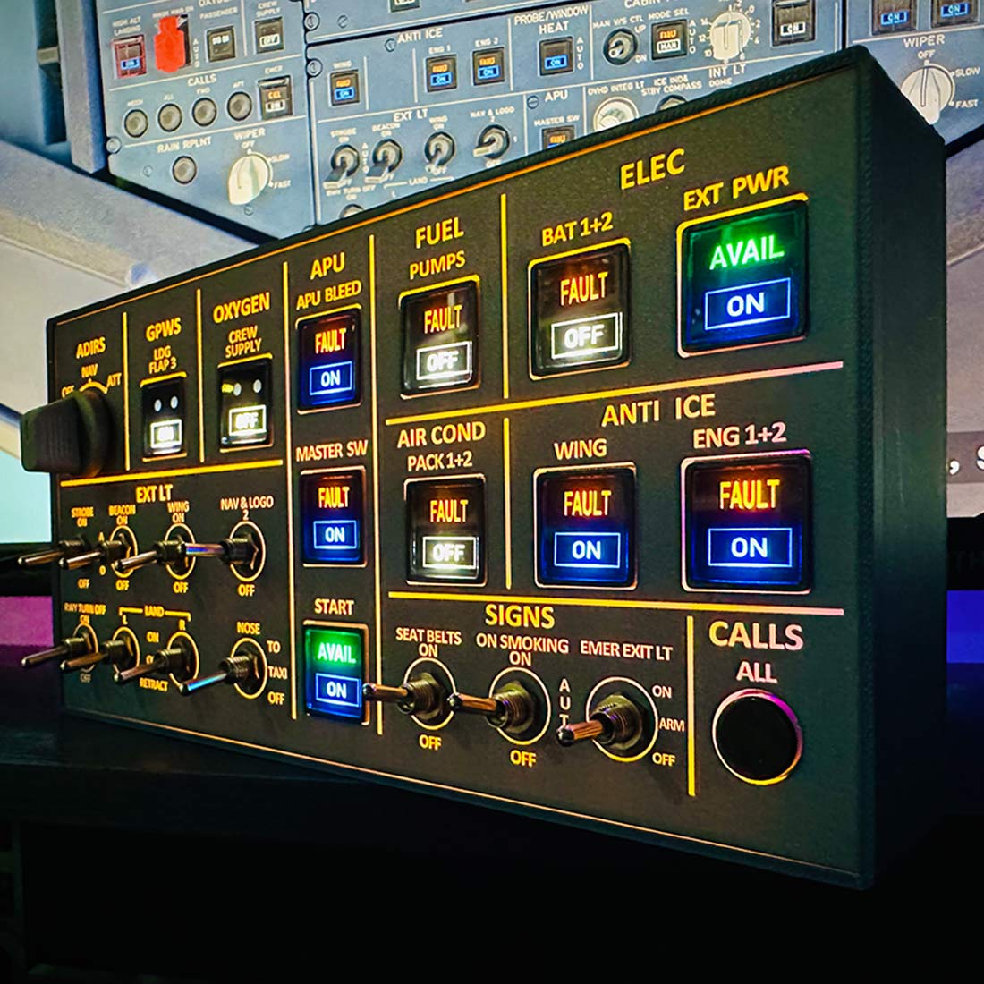 Rowsfire A106 pro A320 pro Light OVH Overhead Panel