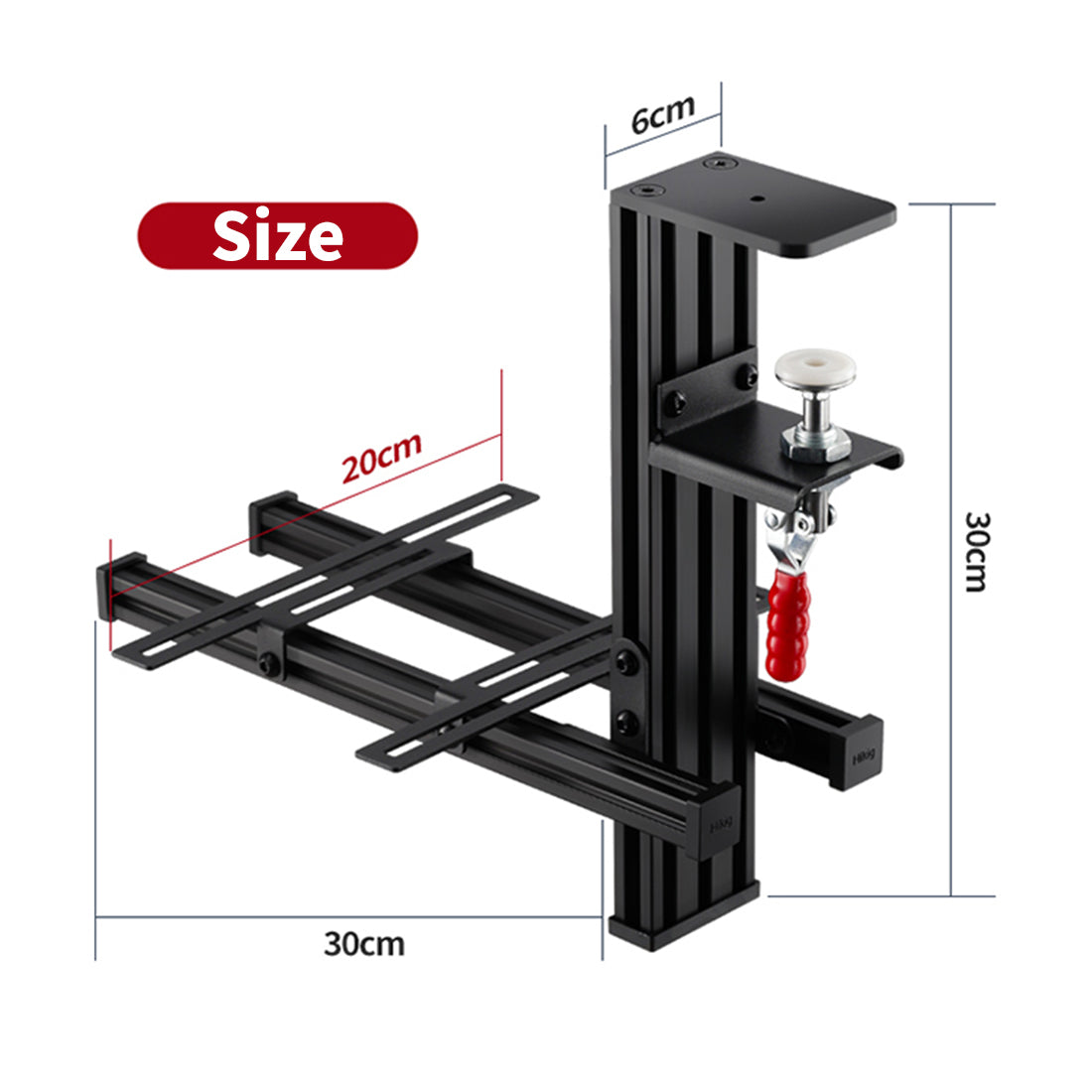 Flight Sim Joystick & Throttle Desk Mount: Heavy-Duty Aluminum Clamp w/ Dual Bases - Fits WinWing/Thrustmaster/VIRPL (Max 20kg Load)