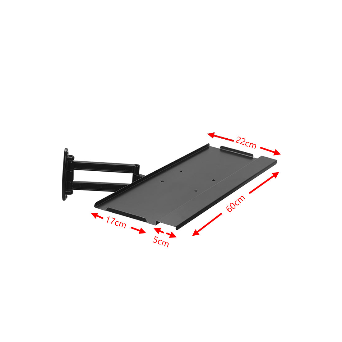 Wall-Mounted Adjustable Sim Racing Keyboard & Mouse Tray(Aluminum Arm Frame) - Mechdiy