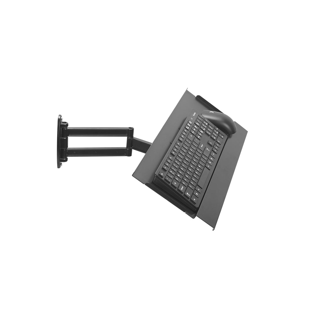 Wall-Mounted Adjustable Sim Racing Keyboard & Mouse Tray(Aluminum Arm Frame) - Mechdiy
