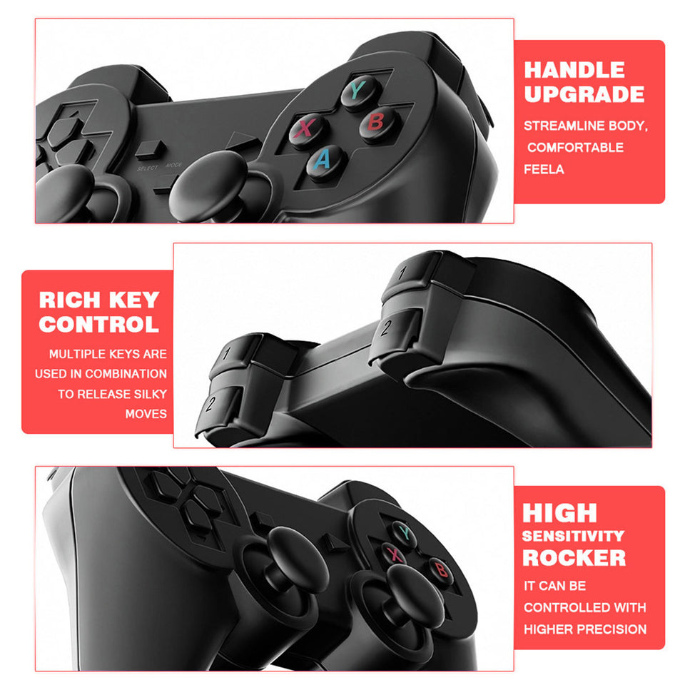 Pc Dual Controllers X2 4K HD Arcade Game Stick & 2.4G Dual Wireless Controllers | Mechdiy