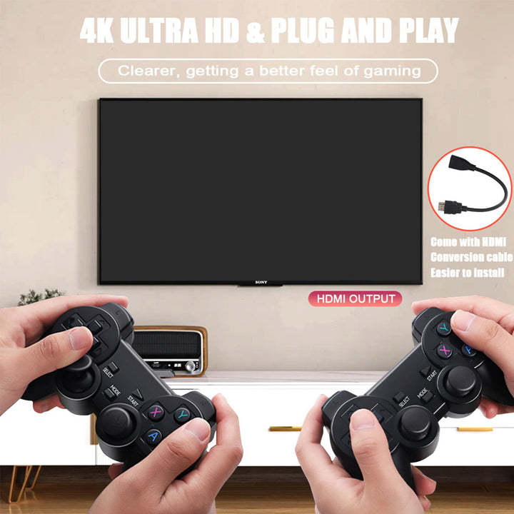 X2 4K HD Arcade Game Stick & 2.4G Dual Wireless Controllers - Mechdiy