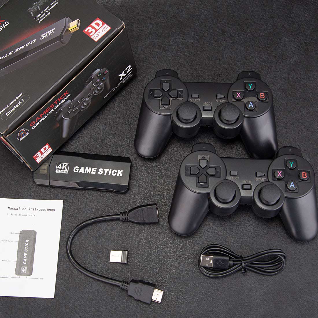 Pc Dual Controllers X2 4K HD Arcade Game Stick & 2.4G Dual Wireless Controllers | Mechdiy