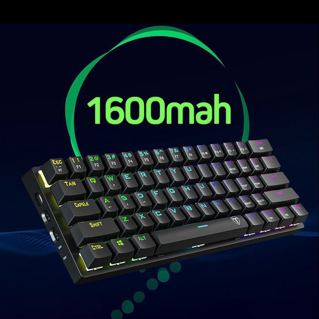 ET61 61 Keys Wireless Bluetooth RGB 60% Mechanical Gaming Keyboard