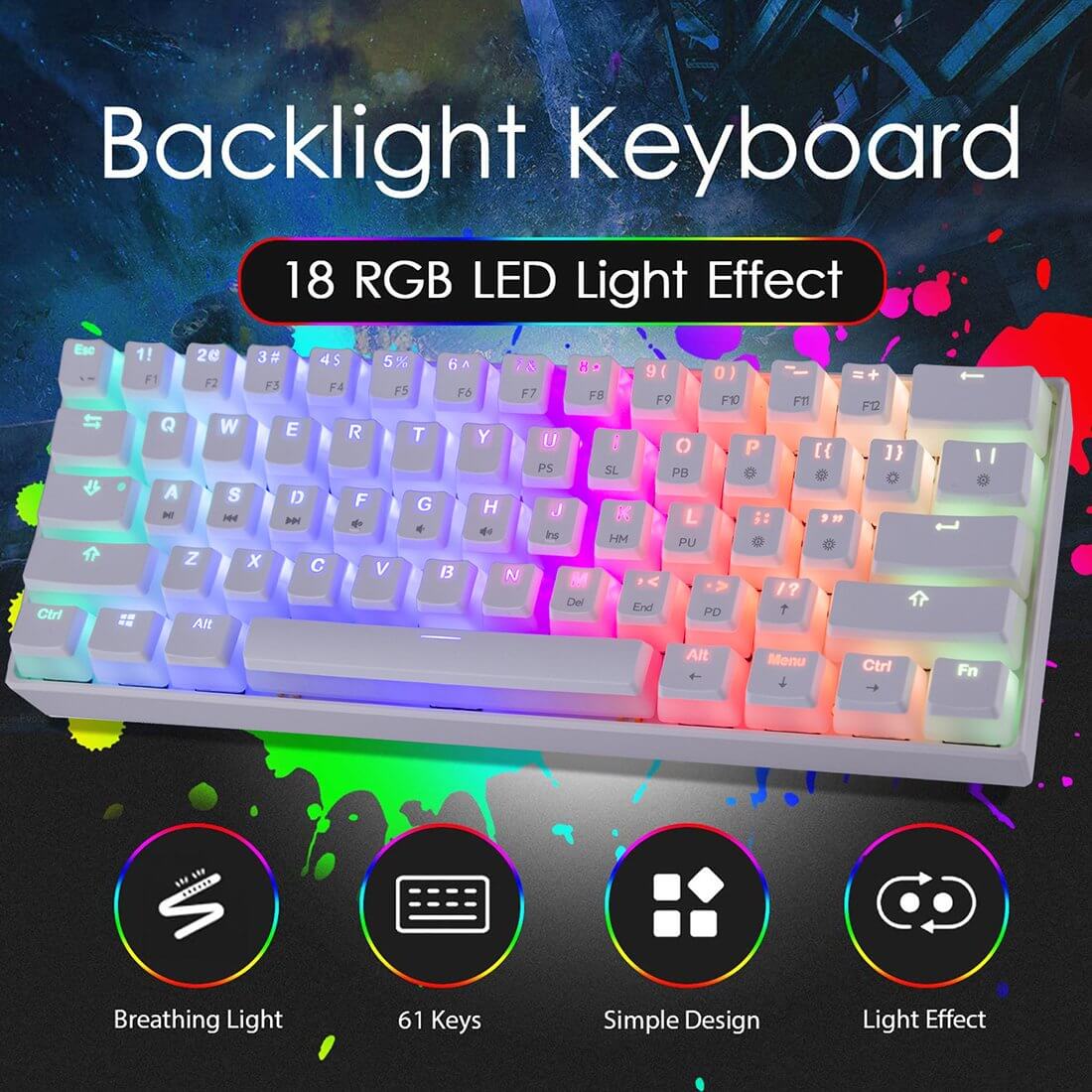 MK61 61 Keys RGB Mechanical Keyboard | Mechdiy